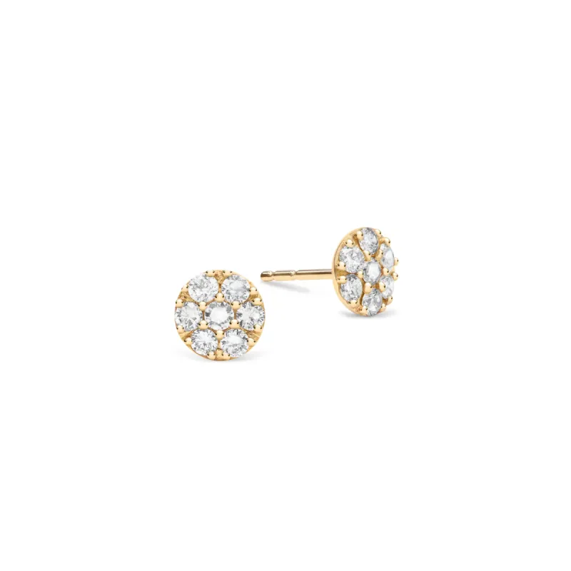 Rosecliff White Topaz Mini Stud Earrings in Solid 14k Gold (April) sold by Haverhill