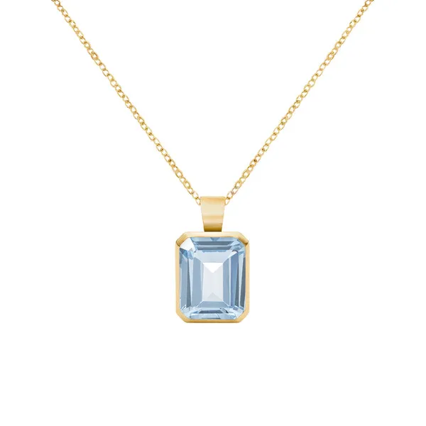 Personalized Warren Birthstone Pendant in 14k Gold sold by Haverhill