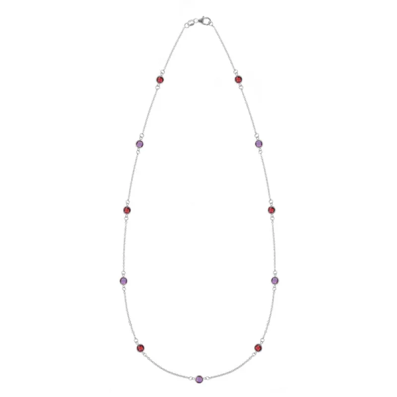 Personalized Bayberry 11 Birthstone Necklace in 14k Gold sold by Haverhill