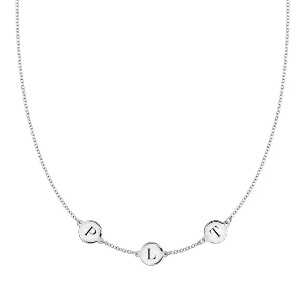 Personalized 3 Letter Necklace in 14k Gold (Single Spacing) sold by Haverhill