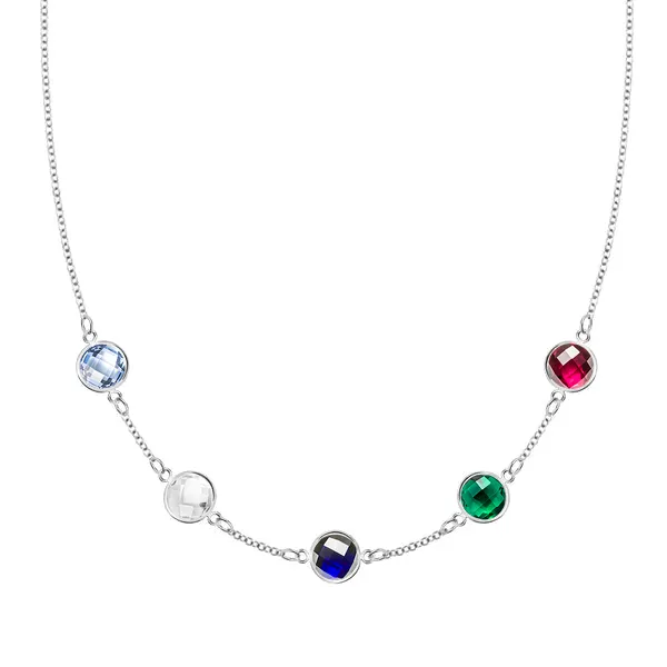 Personalized Grand 5 Birthstone Necklace in 14k Gold sold by Haverhill