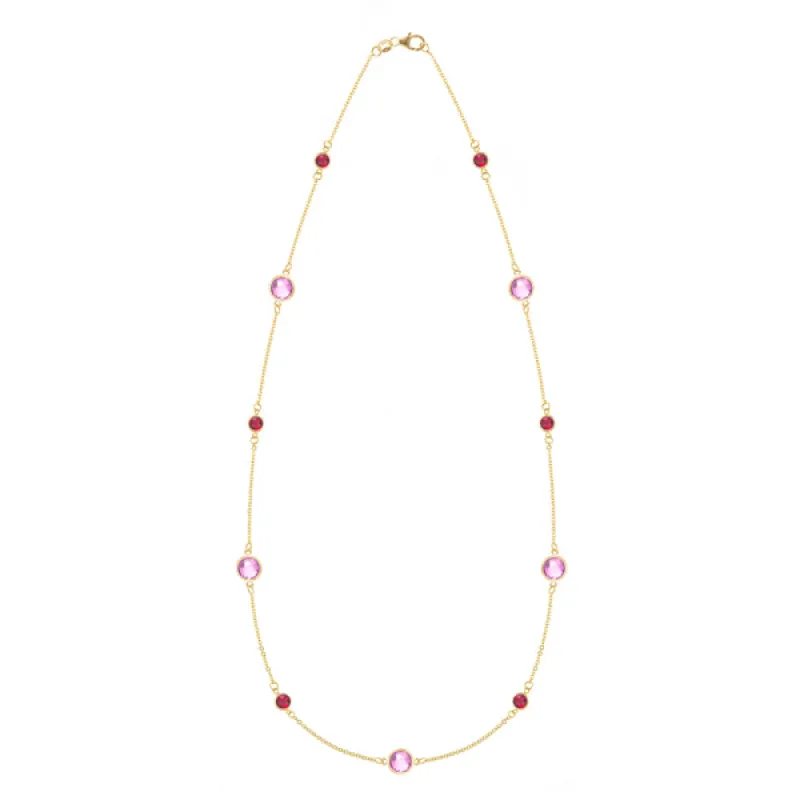 Personalized Bayberry Grand & Classic 11 Stone Necklace in 14k Gold sold by Haverhill