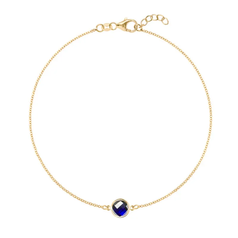 Personalized Grand 1 Birthstone Bracelet in 14k Gold sold by Haverhill
