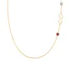 Personalized Classic Infinity & 2 Birthstone Necklace in 14k Gold sold by Haverhill