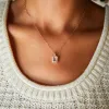 Personalized Warren Birthstone Pendant in 14k Gold sold by Haverhill