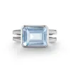 Personalized Warren Horizontal Birthstone Ring in 14k Gold sold by Haverhill