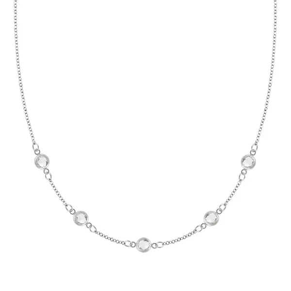 Personalized Classic 5 Birthstone Necklace in 14k Gold sold by Haverhill