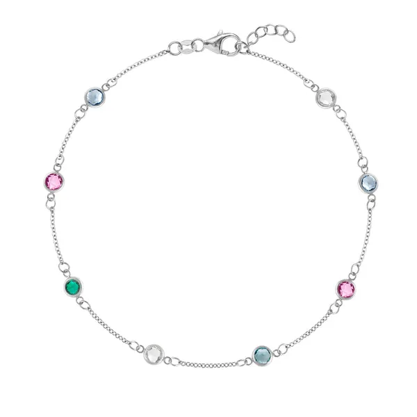 Personalized Classic 8 Birthstone Bracelet in 14k Gold sold by Haverhill