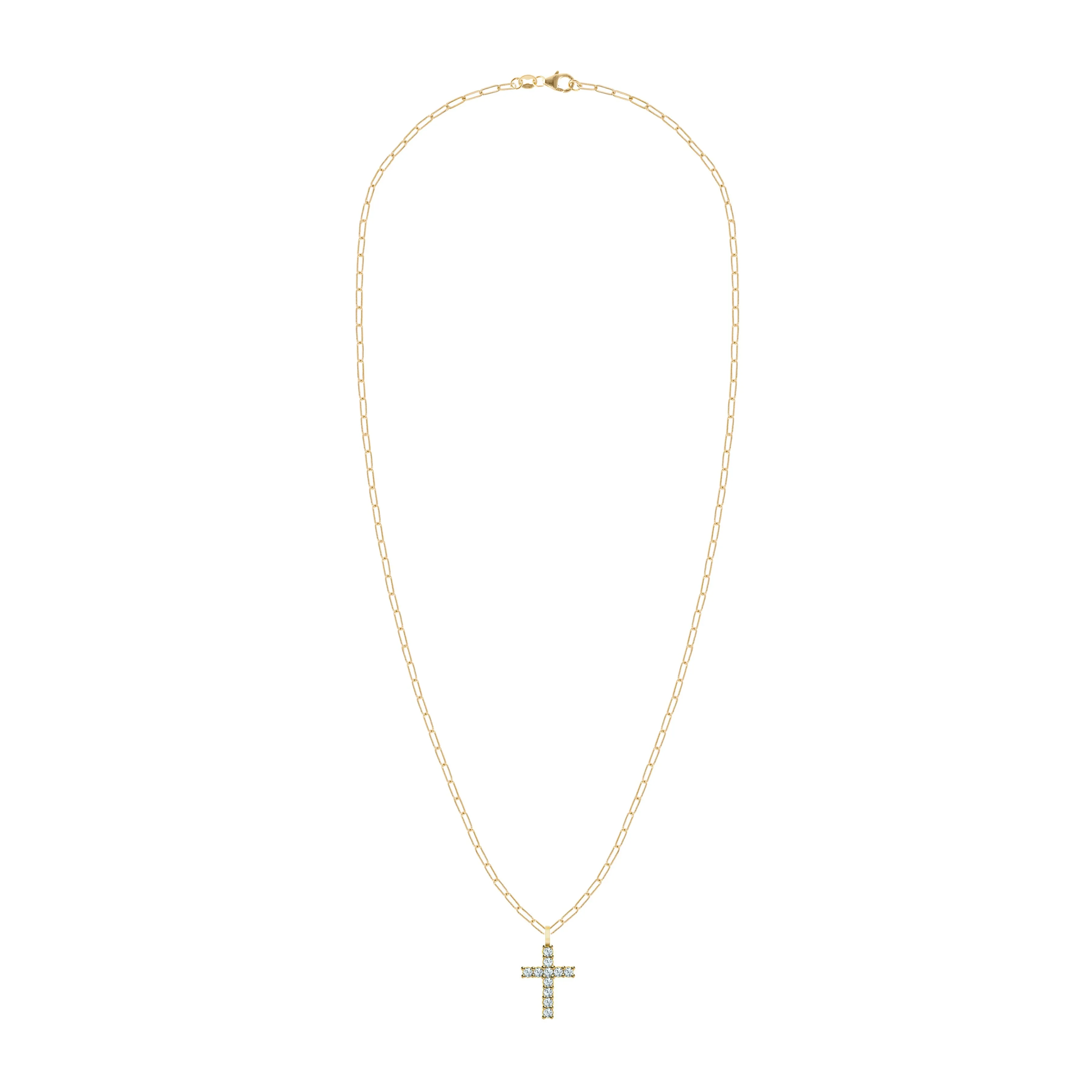 Rosecliff Cross Aquamarine Pendant in 14k Gold (March) sold by Haverhill product image thumbnail 4