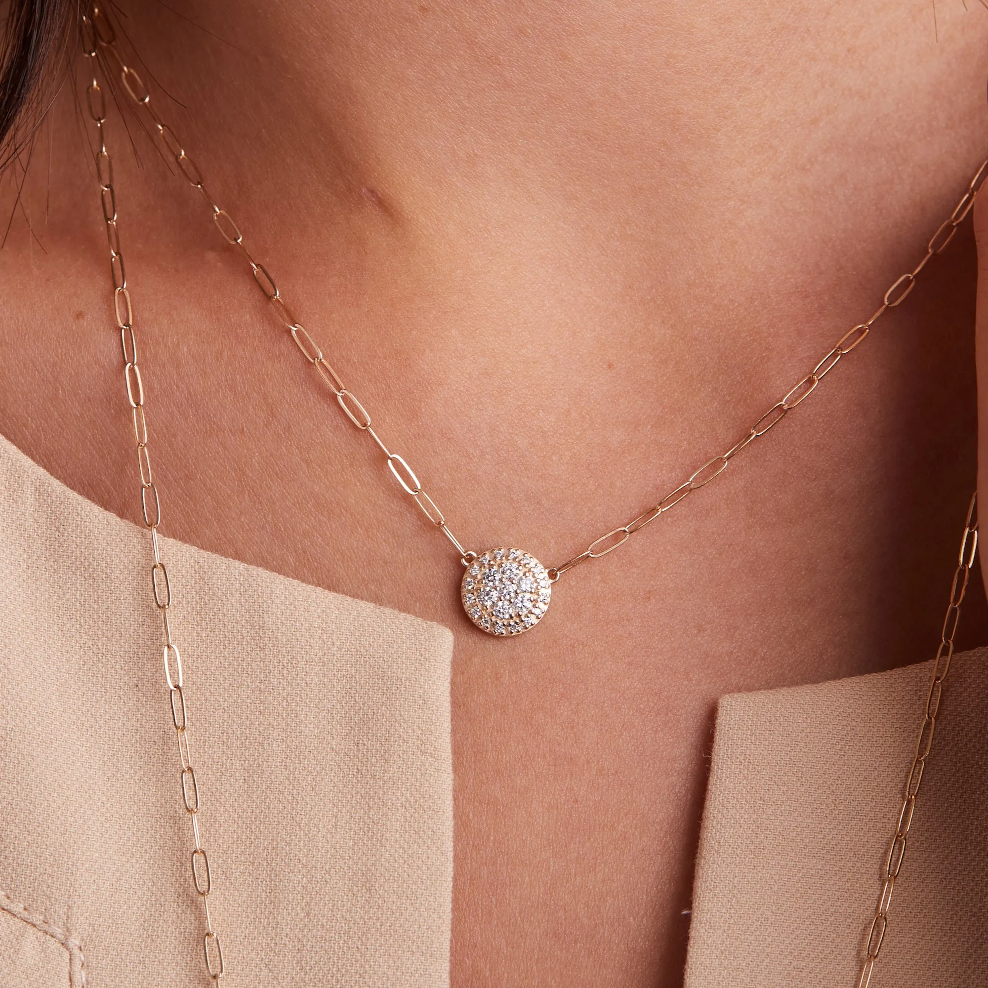 Palmer Diamond Necklace in Solid 14k Gold sold by Haverhill product image thumbnail 3