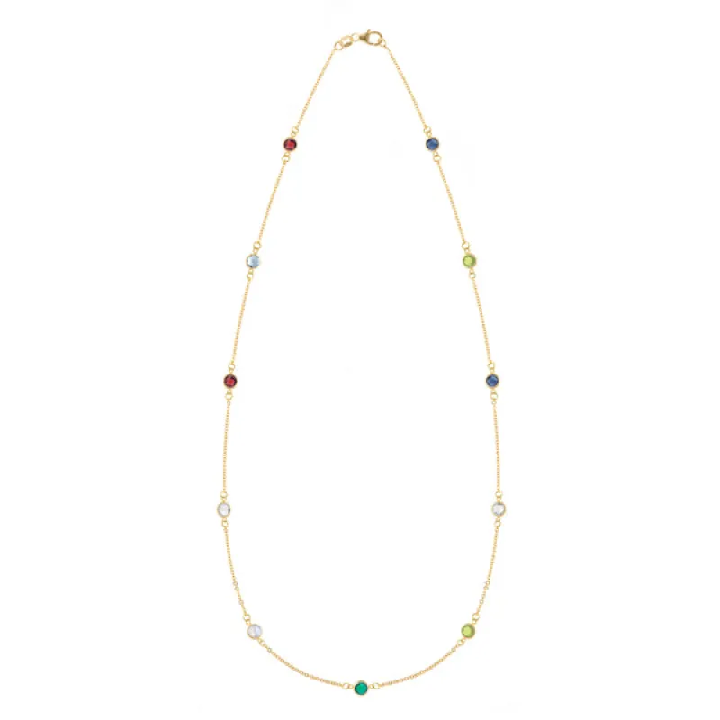Personalized Bayberry 11 Birthstone Necklace in 14k Gold sold by Haverhill