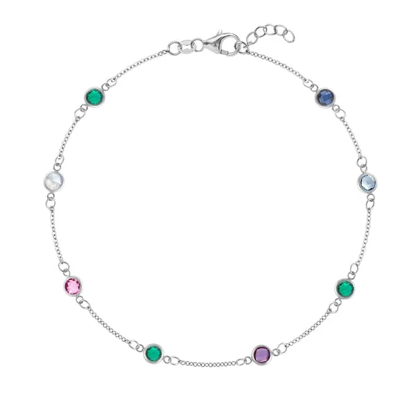 Personalized Classic 8 Birthstone Bracelet in 14k Gold sold by Haverhill