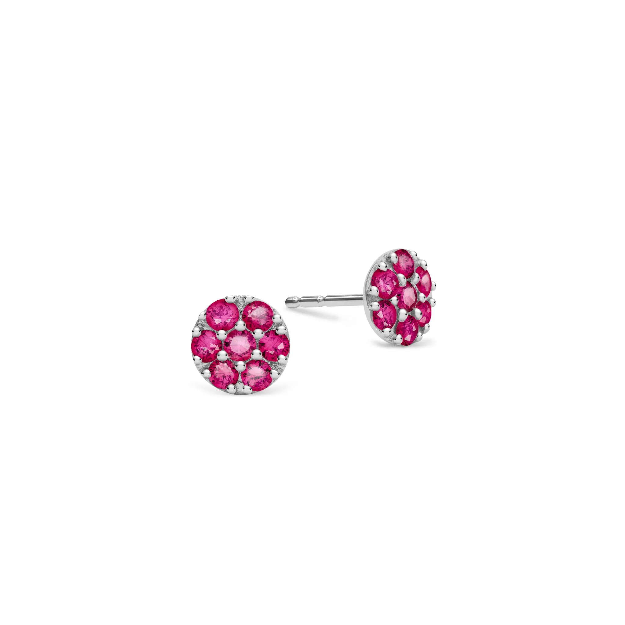 Rosecliff Ruby Mini Stud Earrings in Solid 14k Gold (July) sold by Haverhill product image thumbnail 5