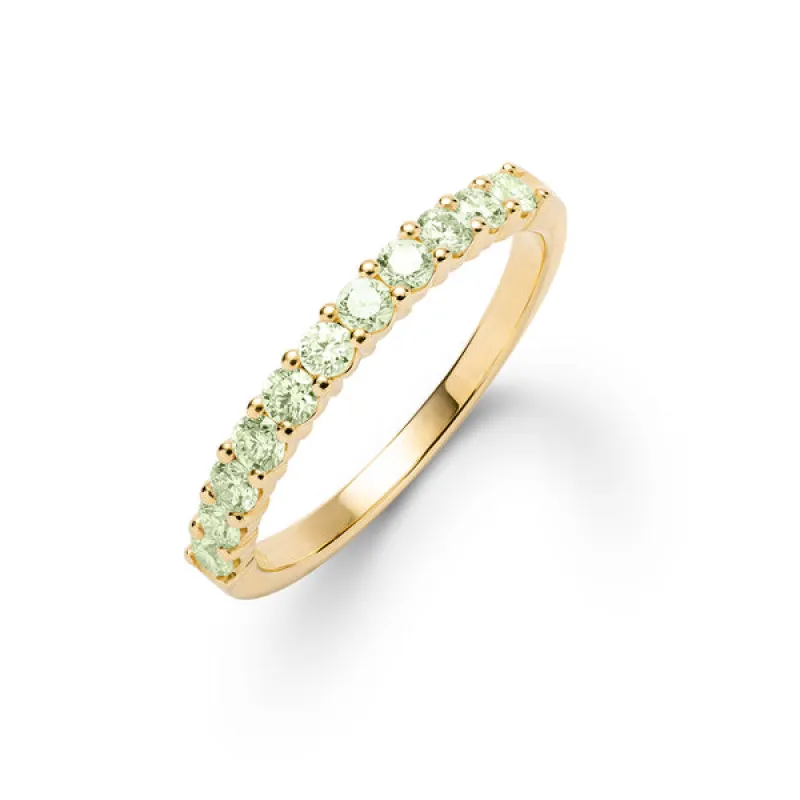 Personalized Rosecliff Birthstone Stackable Ring in 14k Gold sold by Haverhill