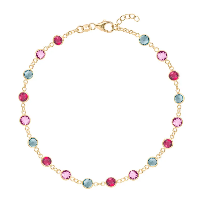 Personalized Newport Birthstone Bracelet in 14k Gold sold by Haverhill