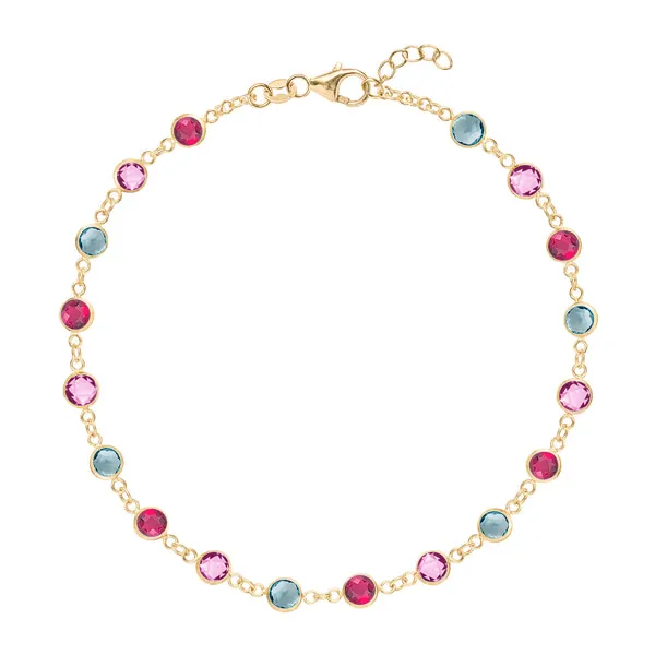 Personalized Newport Birthstone Bracelet in 14k Gold sold by Haverhill