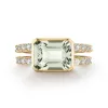 Personalized Warren Horizontal Birthstone Ring with Accent Stones in 14k Gold sold by Haverhill