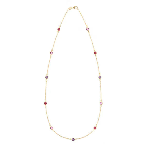 Personalized Bayberry 11 Birthstone Necklace in 14k Gold sold by Haverhill