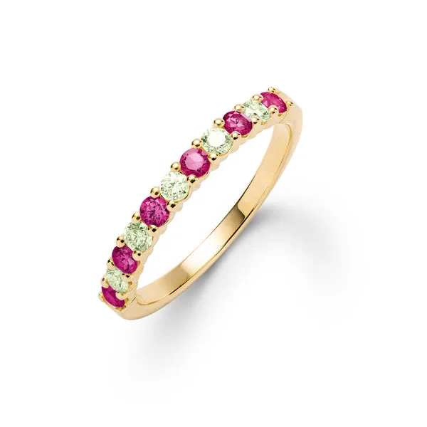 Personalized Rosecliff Birthstone Stackable Ring in 14k Gold sold by Haverhill