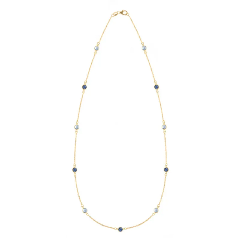 Personalized Bayberry 11 Birthstone Necklace in 14k Gold sold by Haverhill