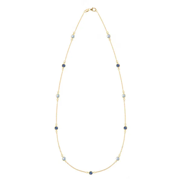 Personalized Bayberry 11 Birthstone Necklace in 14k Gold sold by Haverhill