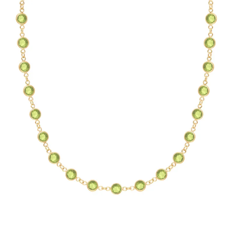 Personalized Newport Birthstone Necklace in 14k Gold sold by Haverhill