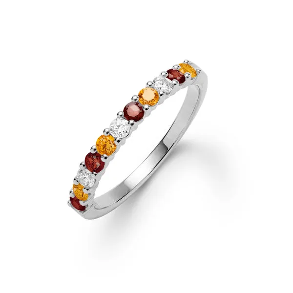 Personalized Rosecliff Birthstone Stackable Ring in 14k Gold sold by Haverhill