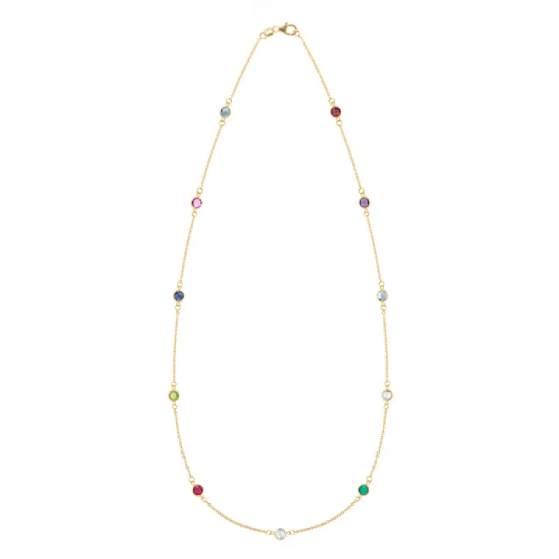 Personalized Bayberry 11 Birthstone Necklace in 14k Gold sold by Haverhill