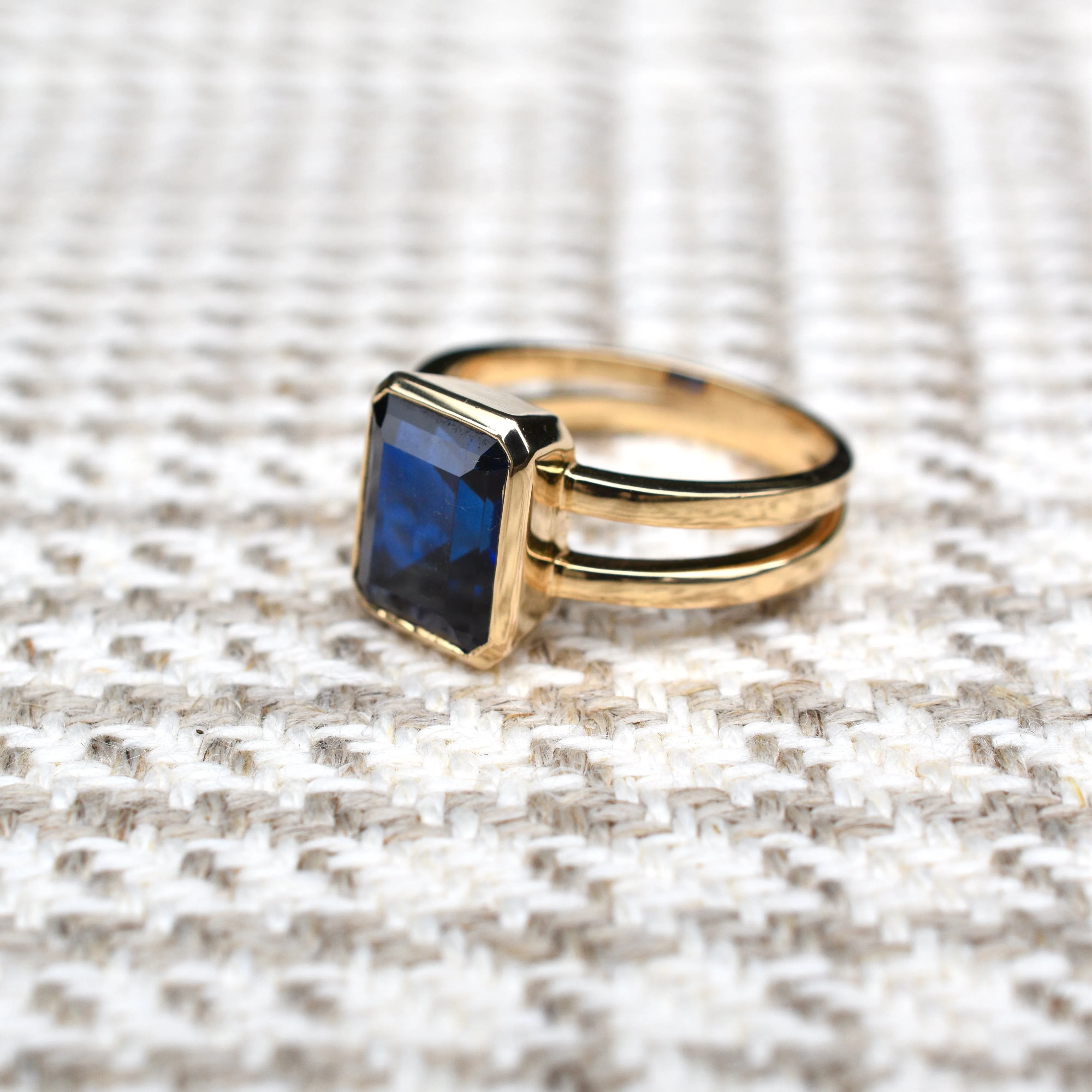 Personalized Warren Vertical Birthstone Ring in 14k Gold sold by Haverhill product image thumbnail 5