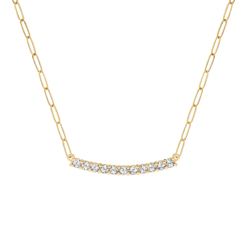 Rosecliff Bar Adelaide Mini Necklace in 14k Gold sold by Haverhill