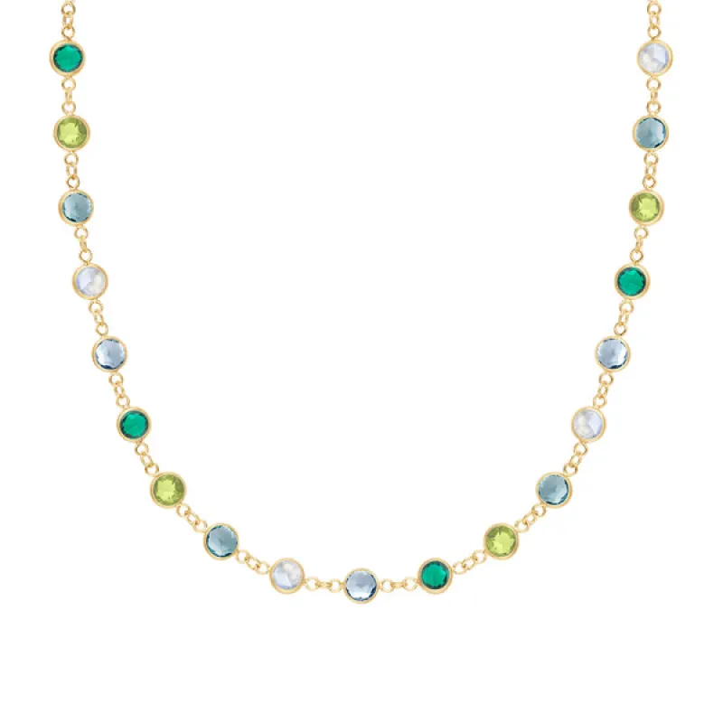 Personalized Newport Birthstone Necklace in 14k Gold sold by Haverhill