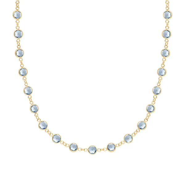 Personalized Newport Birthstone Necklace in 14k Gold sold by Haverhill