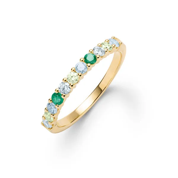Personalized Rosecliff Birthstone Stackable Ring in 14k Gold sold by Haverhill