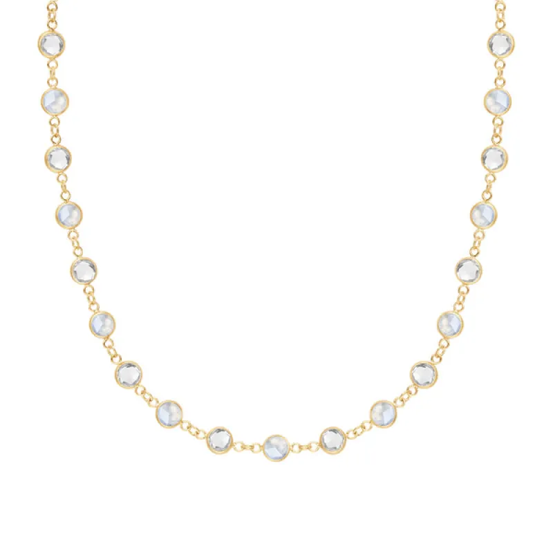 Personalized Newport Birthstone Necklace in 14k Gold sold by Haverhill