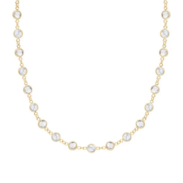 Personalized Newport Birthstone Necklace in 14k Gold sold by Haverhill