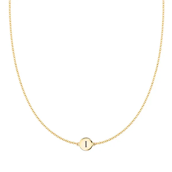 Personalized 1 Letter Necklace in 14k Gold sold by Haverhill