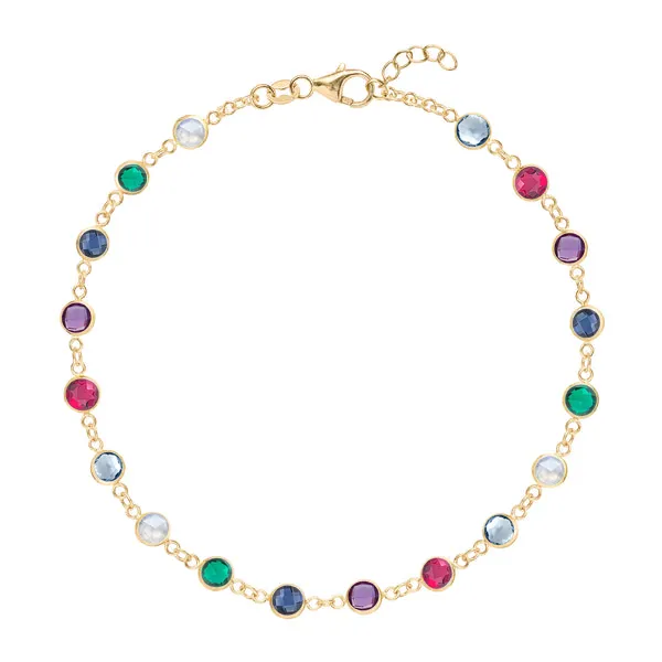 Personalized Newport Birthstone Bracelet in 14k Gold sold by Haverhill