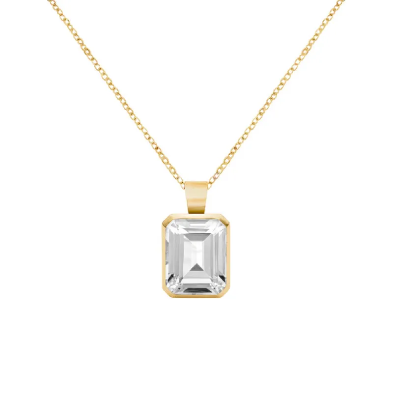 Personalized Warren Birthstone Pendant in 14k Gold sold by Haverhill