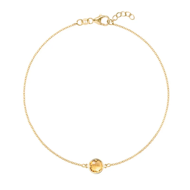 Personalized Grand 1 Birthstone Bracelet in 14k Gold sold by Haverhill