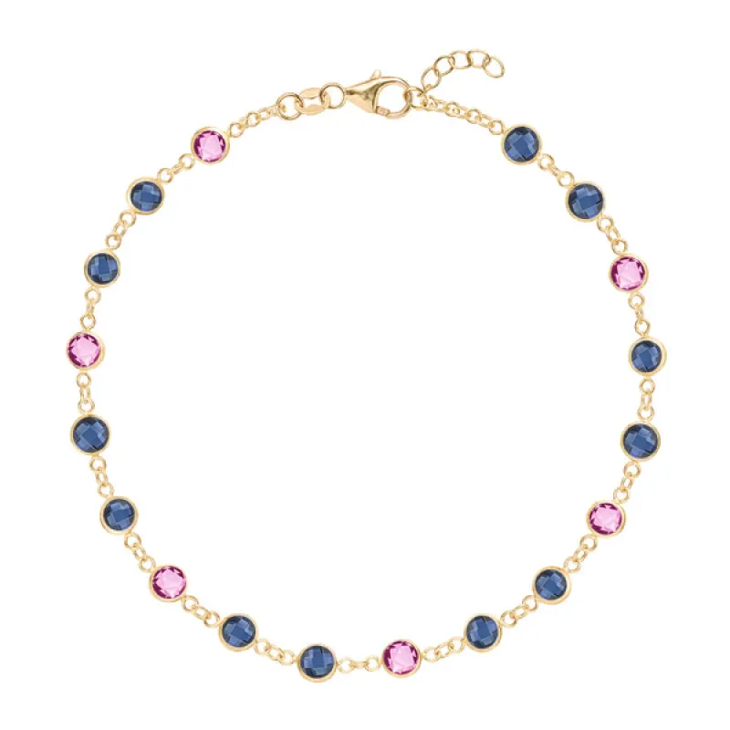 Personalized Newport Birthstone Bracelet in 14k Gold sold by Haverhill