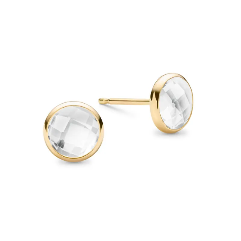 Grand Birthstone Stud Earrings in 14k Gold sold by Haverhill