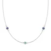 Personalized Classic 3 Birthstone Necklace in 14k Gold sold by Haverhill