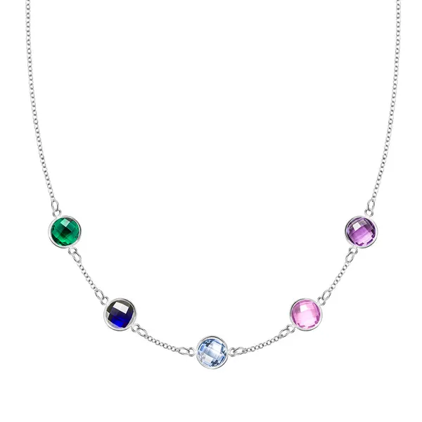 Personalized Grand 5 Birthstone Necklace in 14k Gold sold by Haverhill