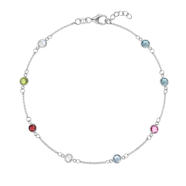 Personalized Classic 8 Birthstone Bracelet in 14k Gold sold by Haverhill