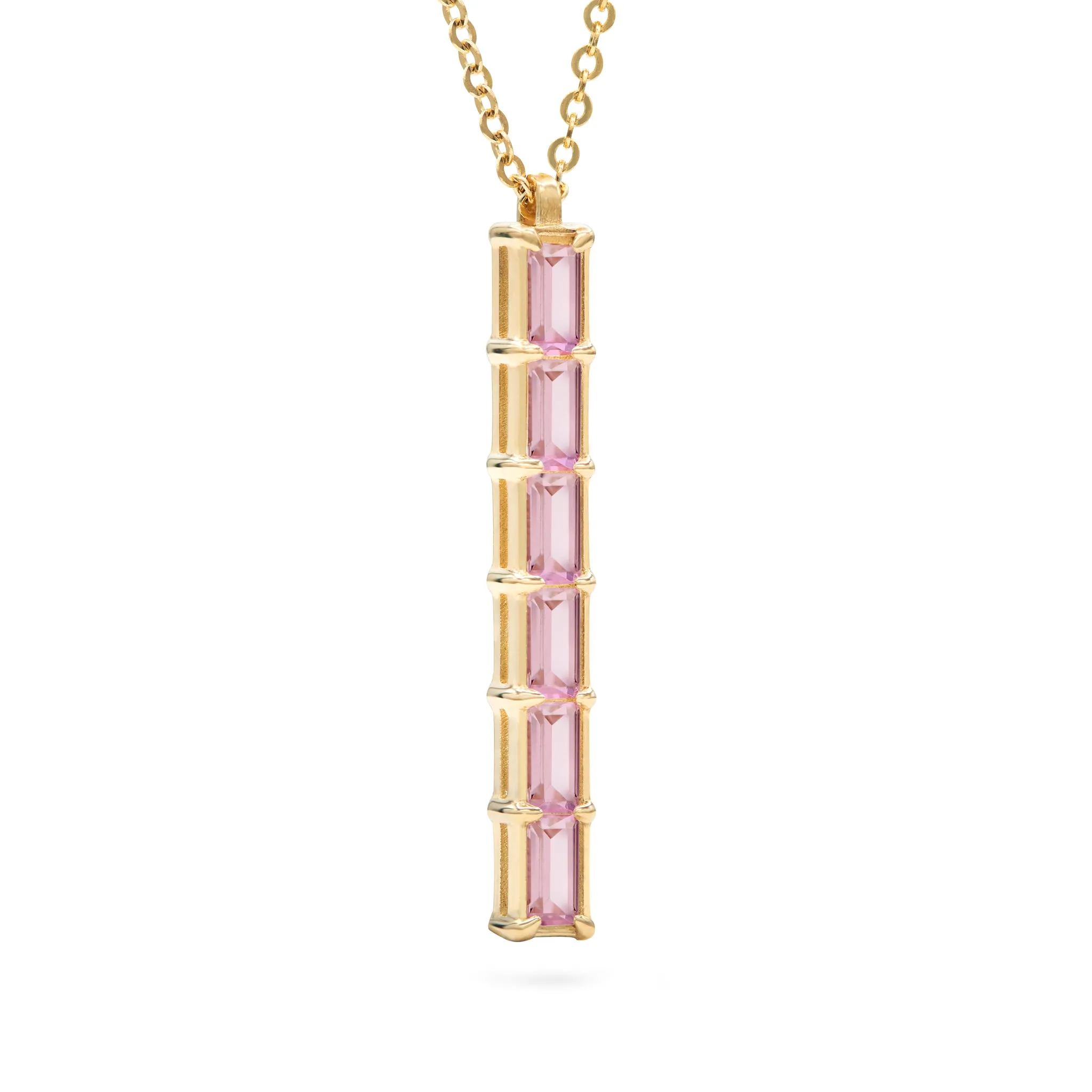 Providence 6 Pink Tourmaline Pendant in 14k Yellow Gold (16") sold by Haverhill product image thumbnail 3