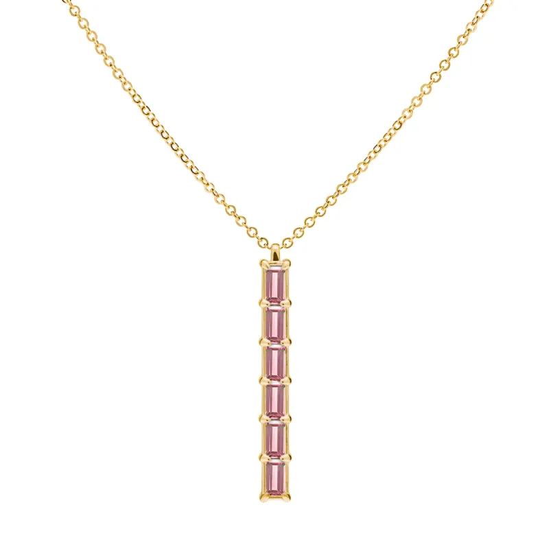 Providence 6 Pink Tourmaline Pendant in 14k Yellow Gold (16") sold by Haverhill