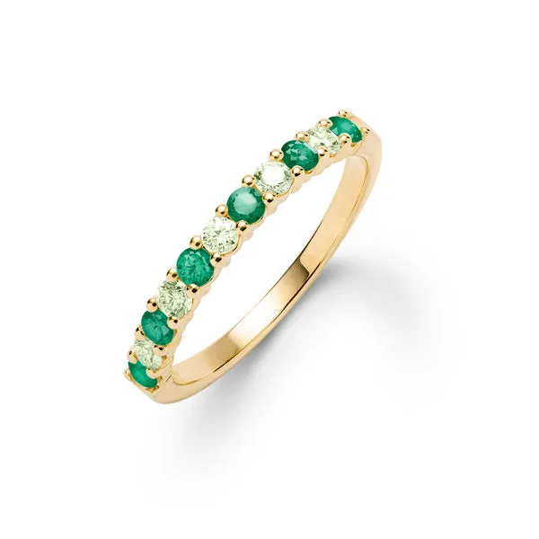 Personalized Rosecliff Birthstone Stackable Ring in 14k Gold sold by Haverhill