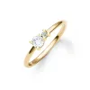 Personalized Greenwich Solitaire Birthstone & Diamond Ring in 14k Gold sold by Haverhill