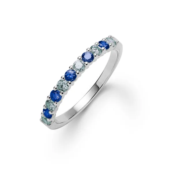 Personalized Rosecliff Birthstone Stackable Ring in 14k Gold sold by Haverhill