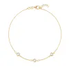 Personalized Classic 3 Birthstone Bracelet in 14k Gold sold by Haverhill